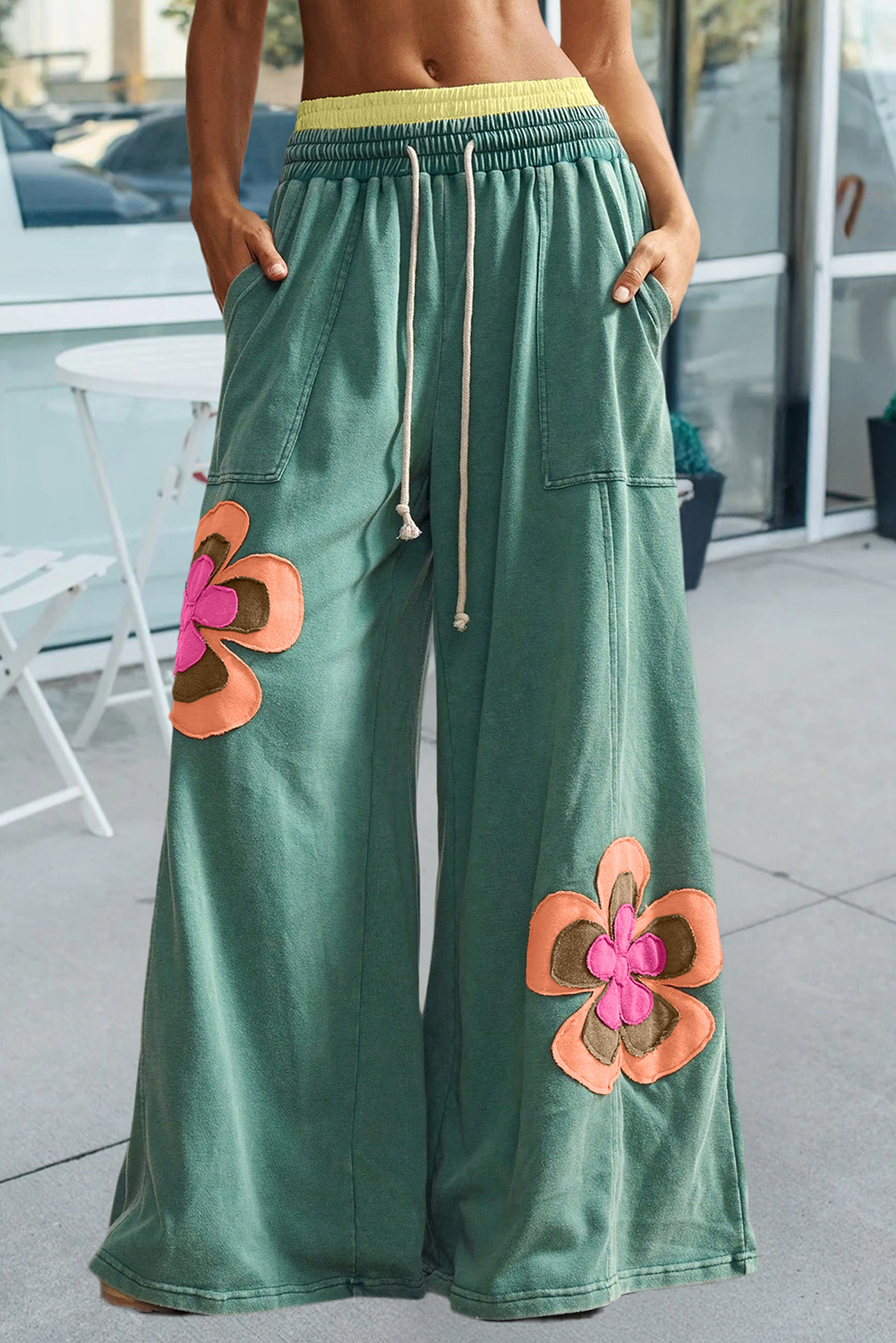 66DISCO Flower Wide Leg Pants – Nona Lane Boutique