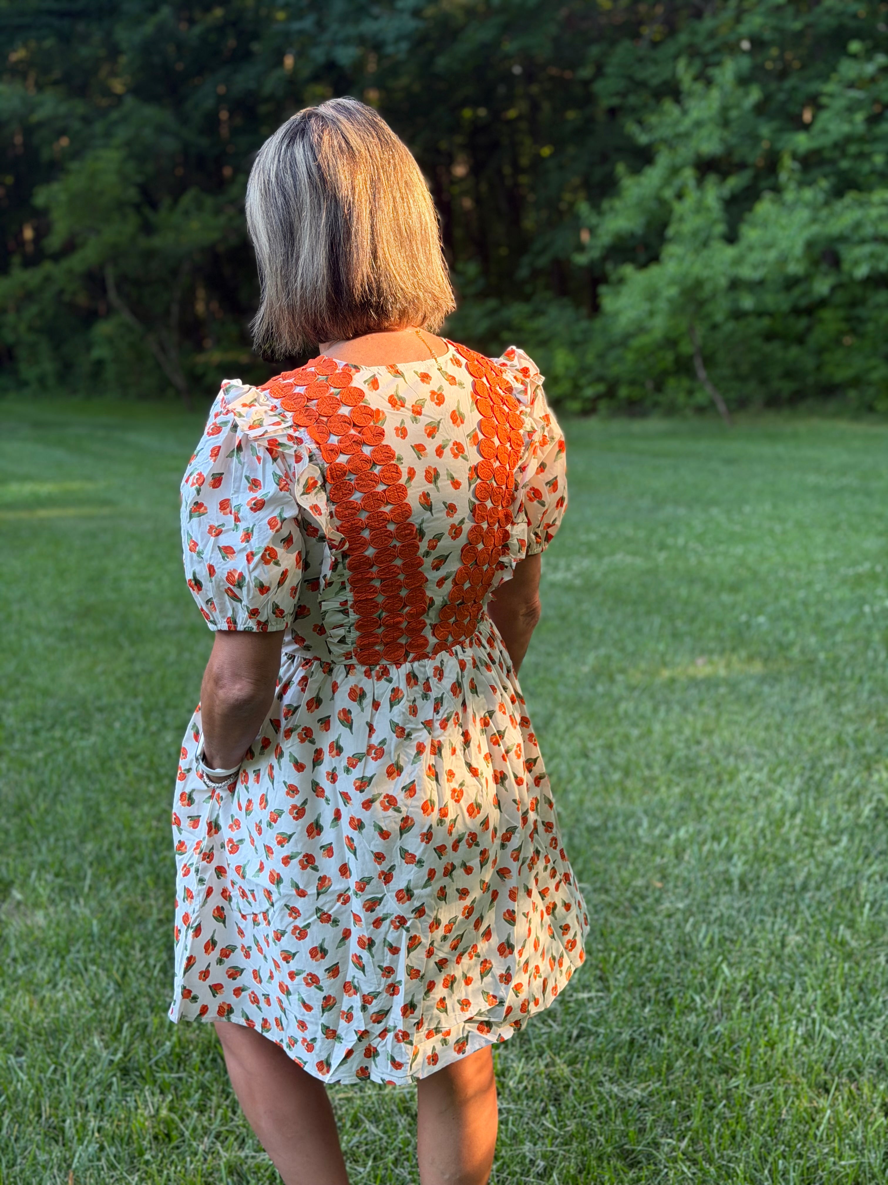 Easel Floral Poplin Dress