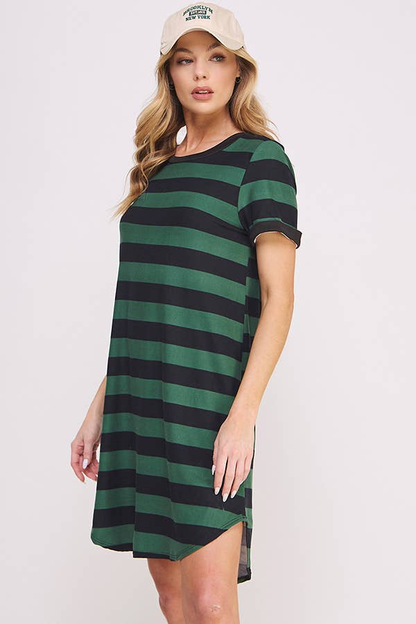 PLUS Striped T-Shirt Dress