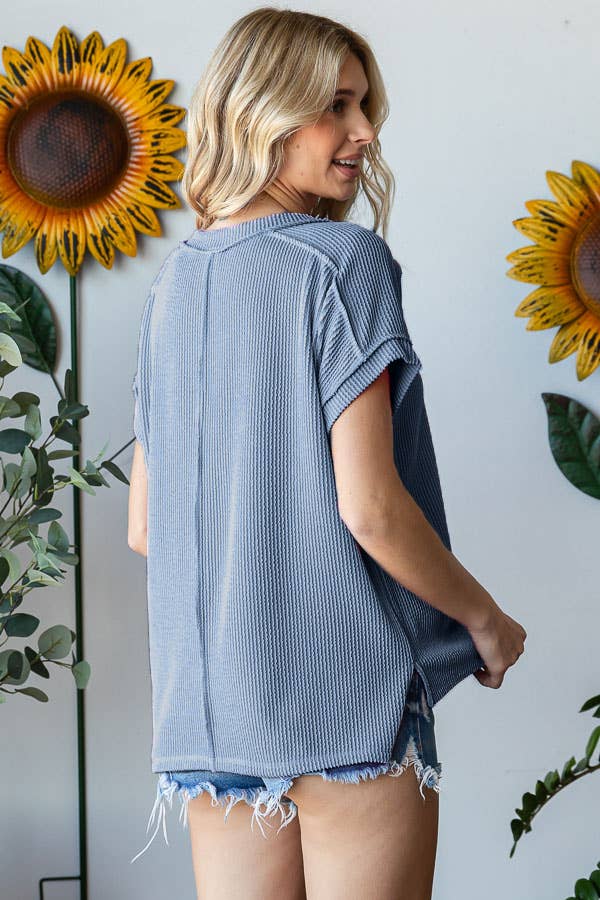 7th Ray Ribbed Top