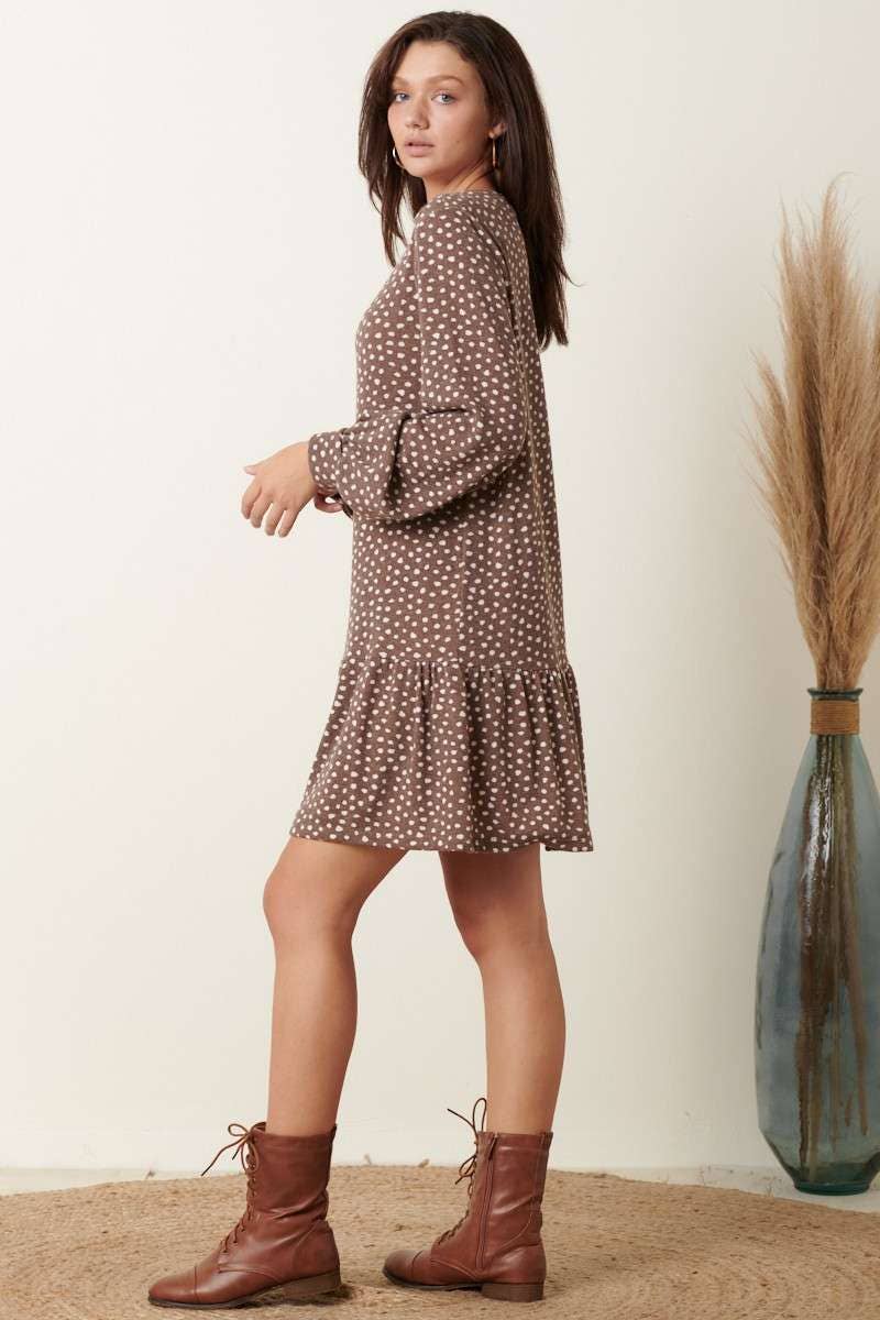 Mitto Shop Dot Print Mini Dress