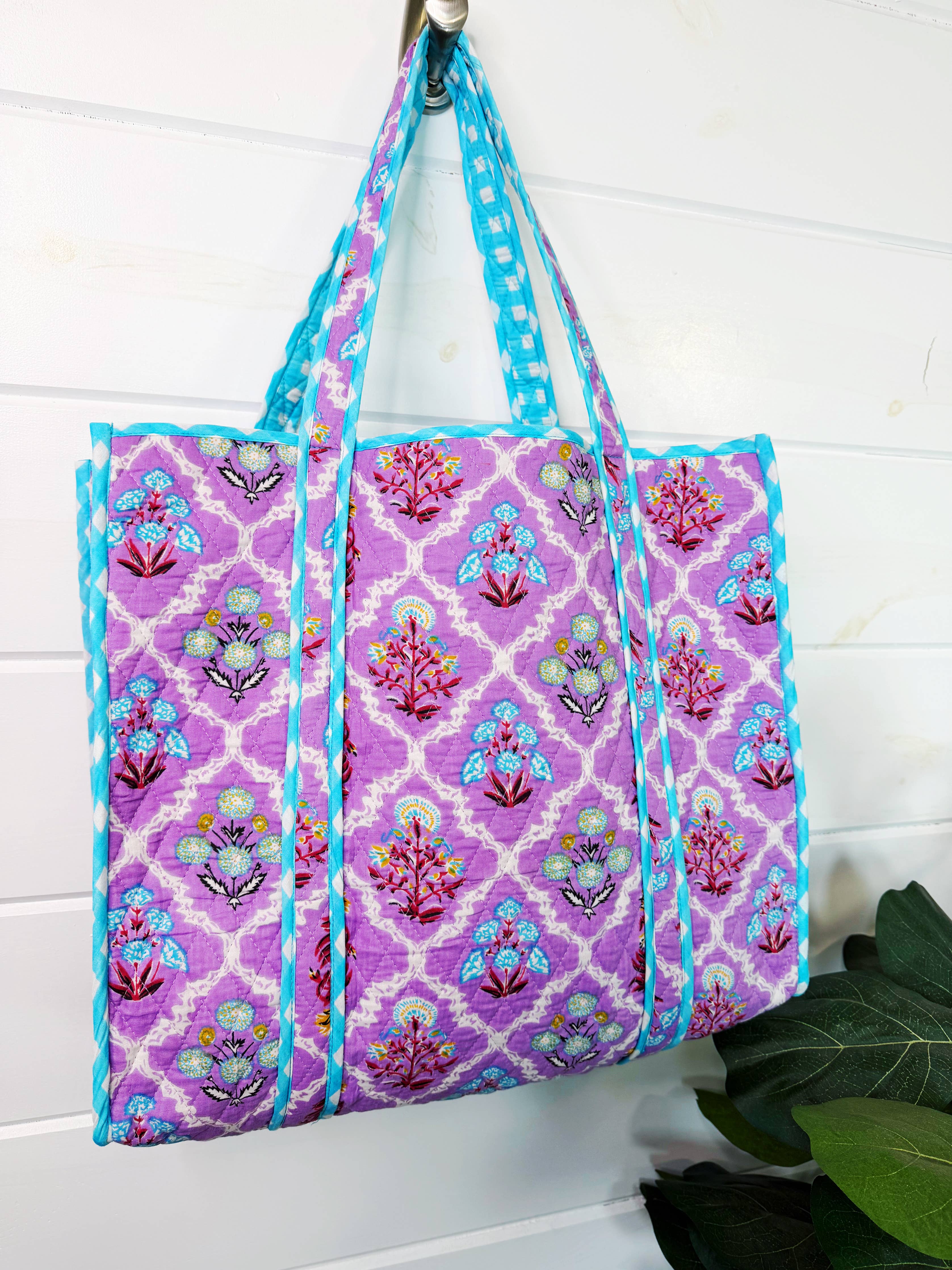 Quilted Cotton Tote Bag