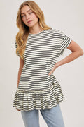 Bluivy Striped Tunic Top