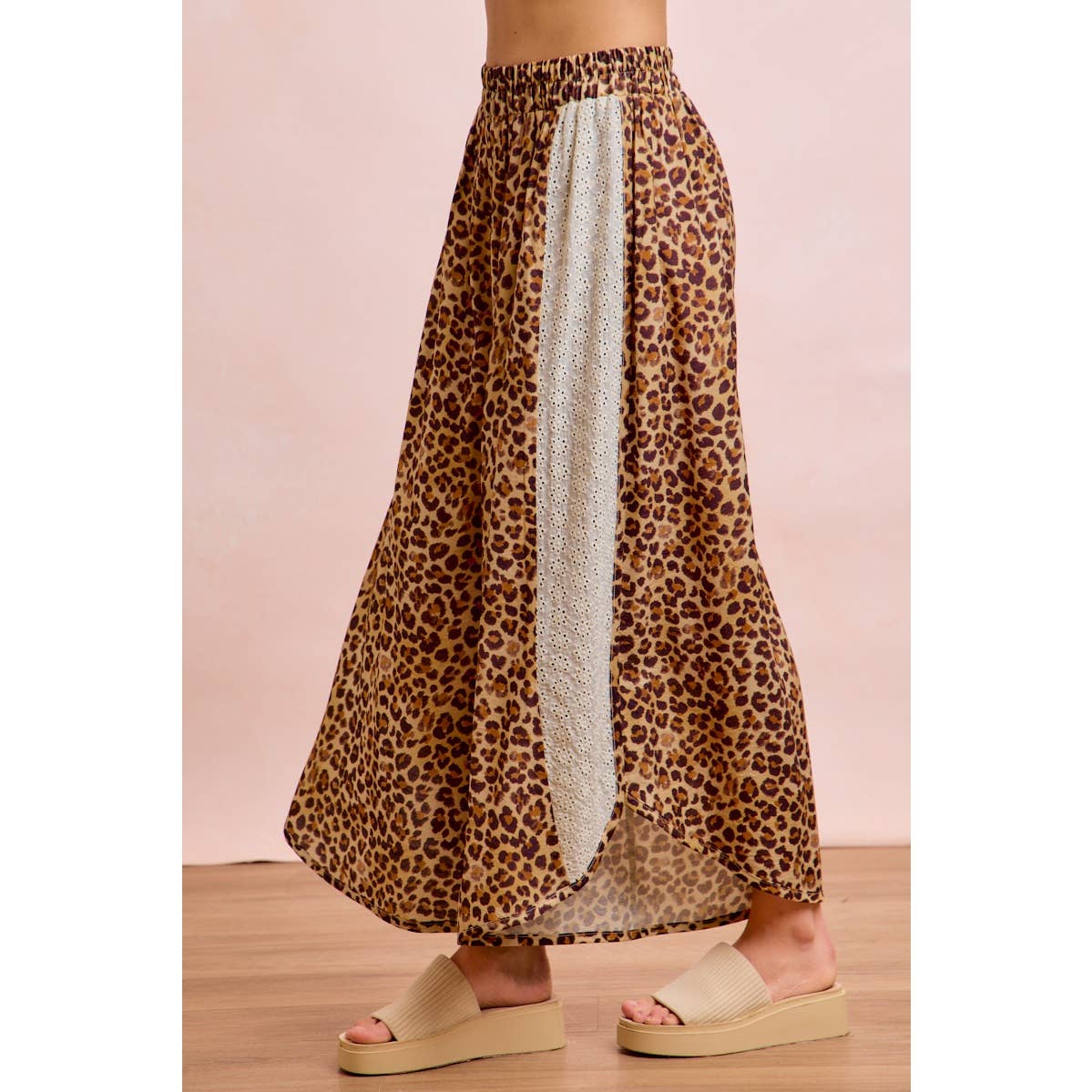 Bibi Leopard Eyelet Pants