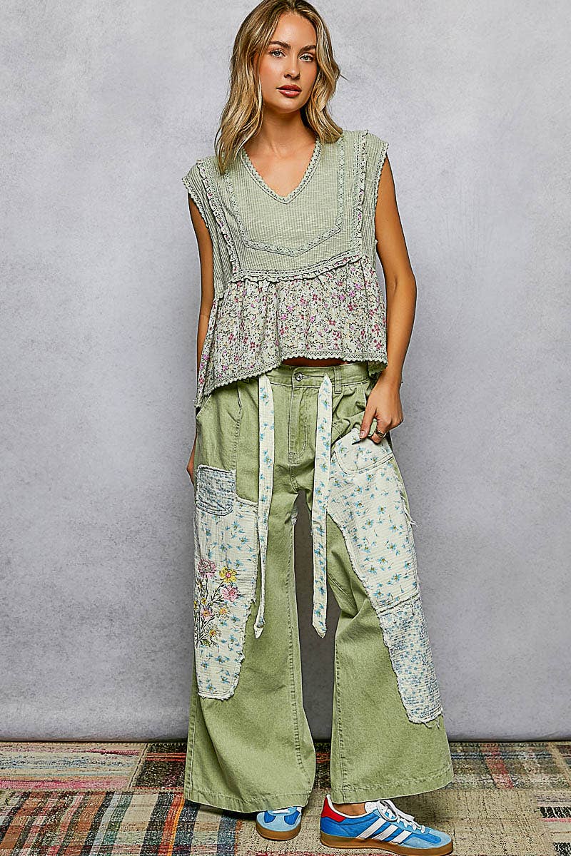 POL Floral  Sleeveless Top