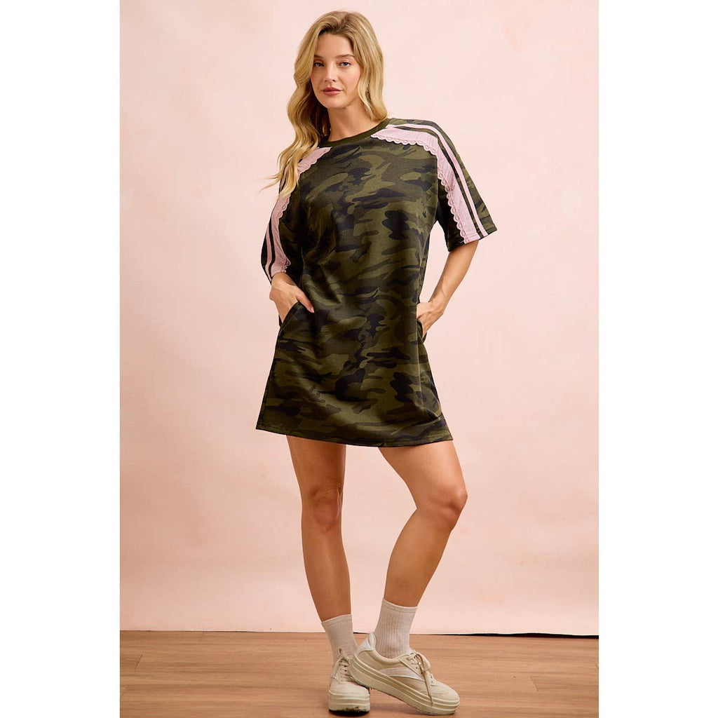 Bibi Camo Lace Dress