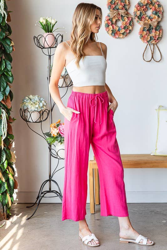 PLUS Heimish Solid Pants with Drawstring