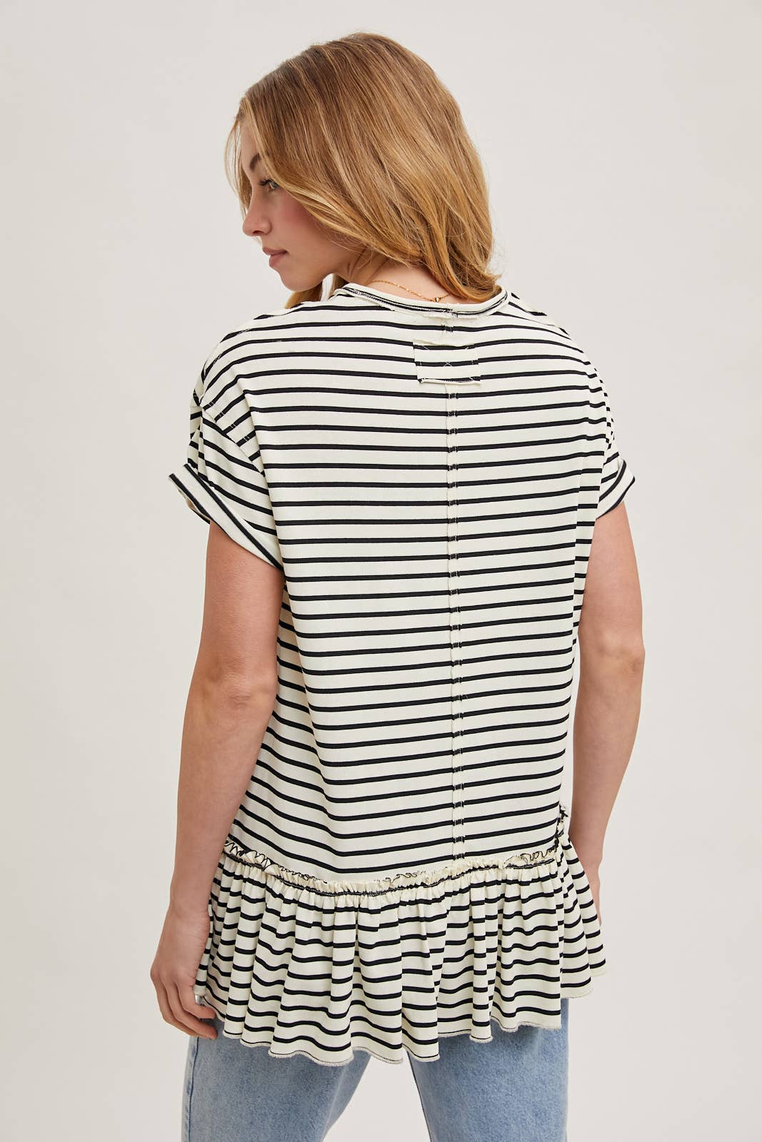 Bluivy Striped Tunic Top