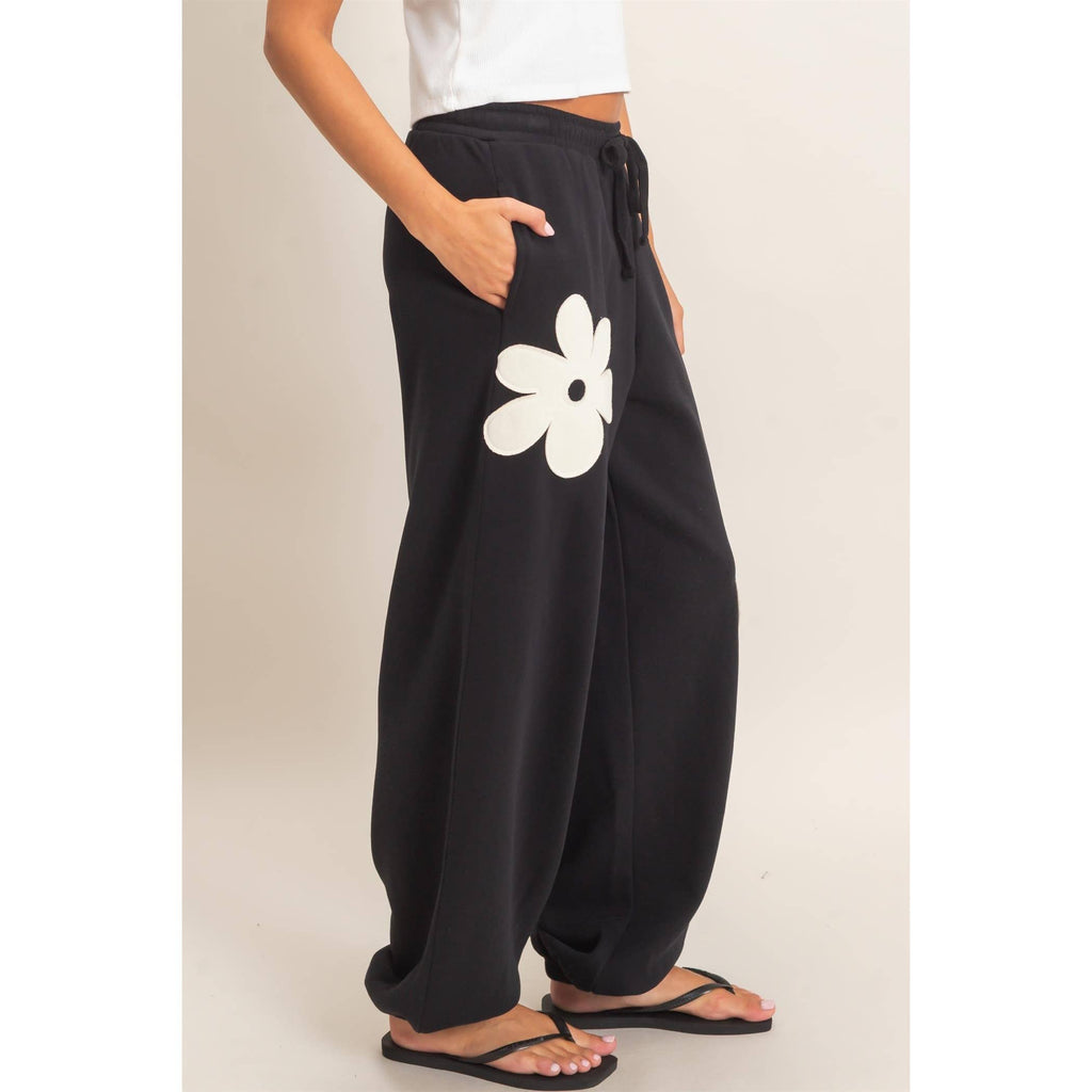 Double Zero  Floral Applique  Joggers