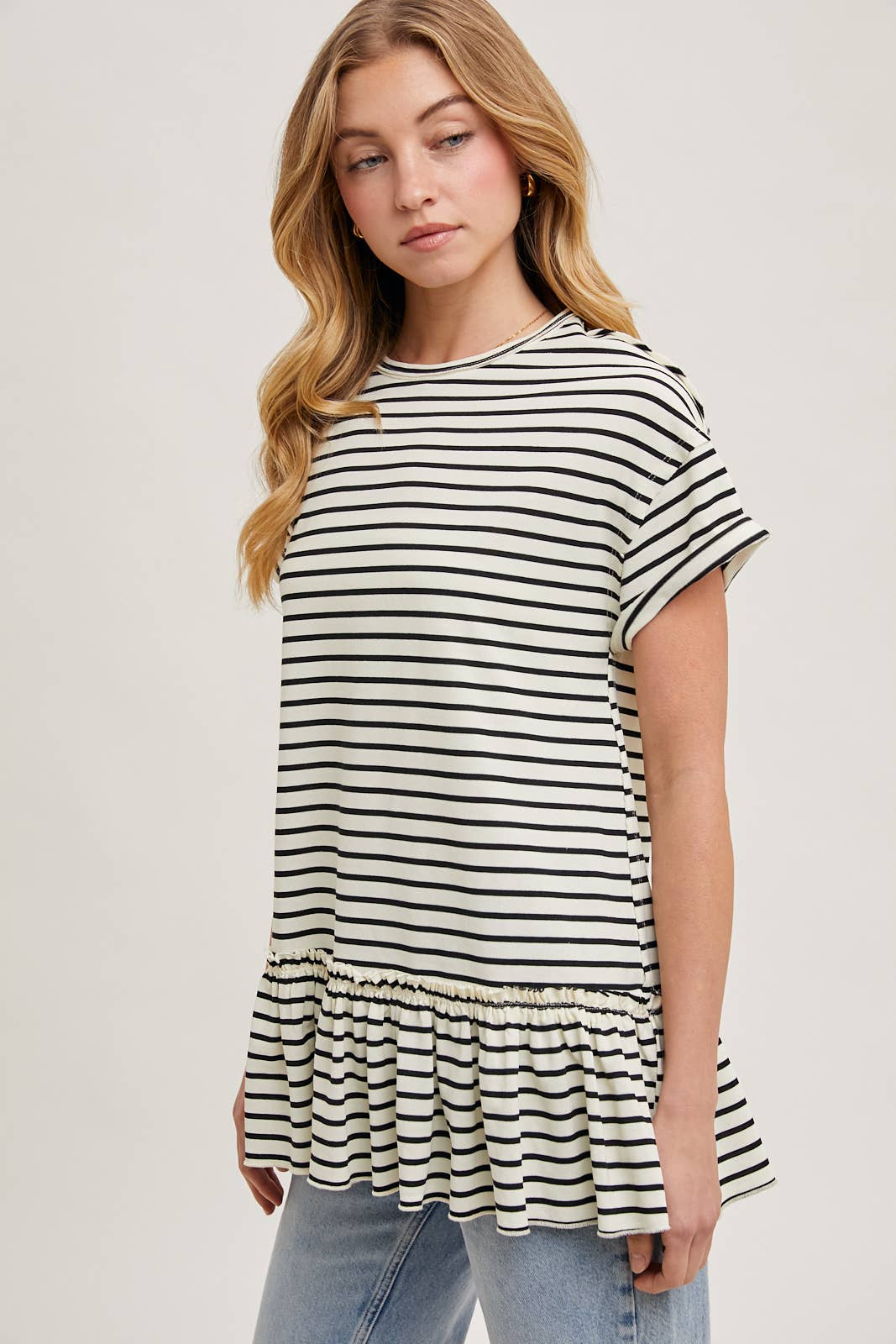 Bluivy Striped Tunic Top