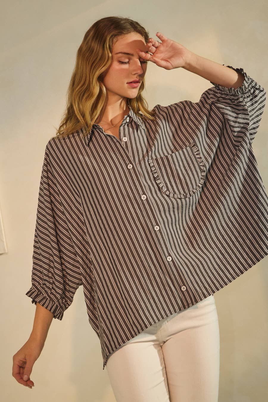 Oddi Striped Button Down Shirt
