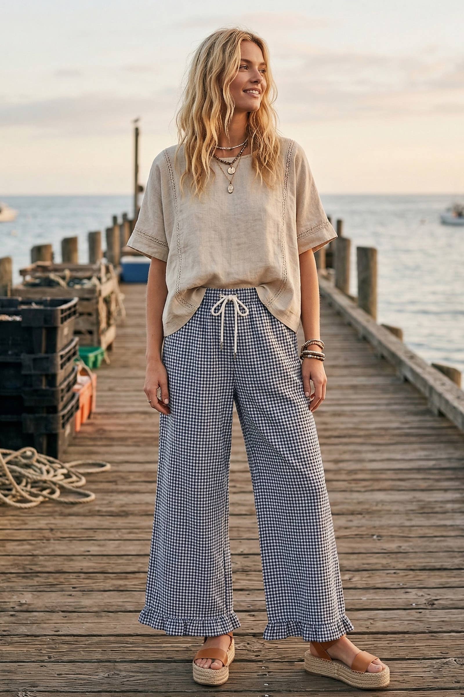 Sewn & Seen Gingham Pants