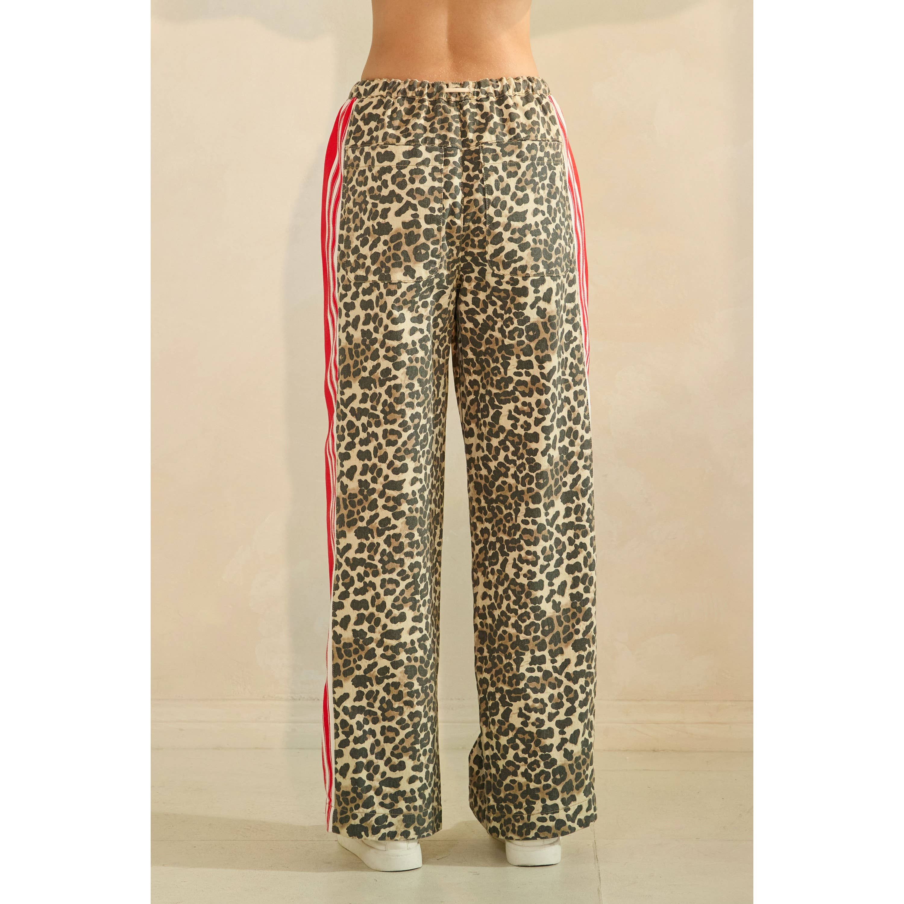 Veveret Leopard Striped Pants