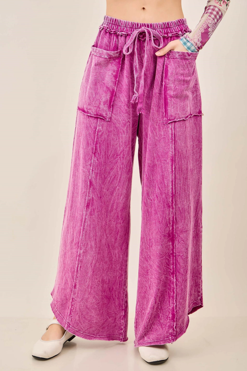 J Her Mineral Washed Crop Pants