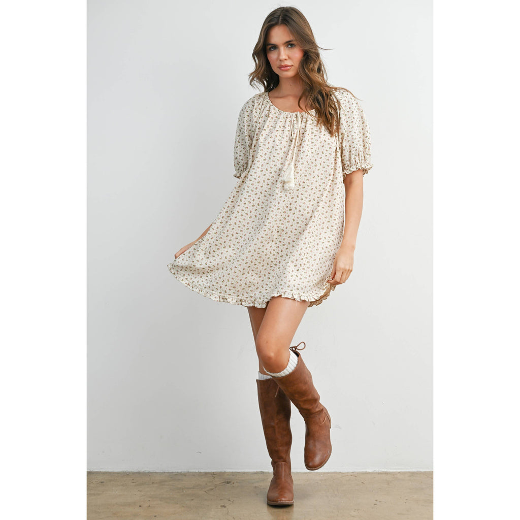 Buttermelon Ruffled Hem Mini Dress