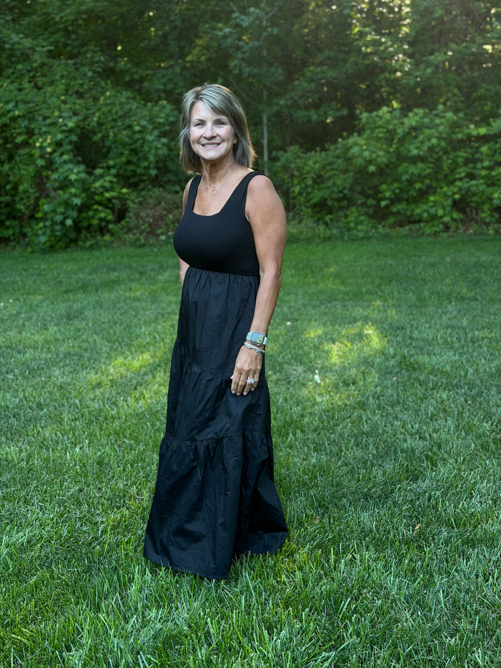 Mitto Shop Square Neck Maxi Dress