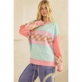 Sage + Fig COLORBLOCK PLAID PATCHWORK PULLOVER