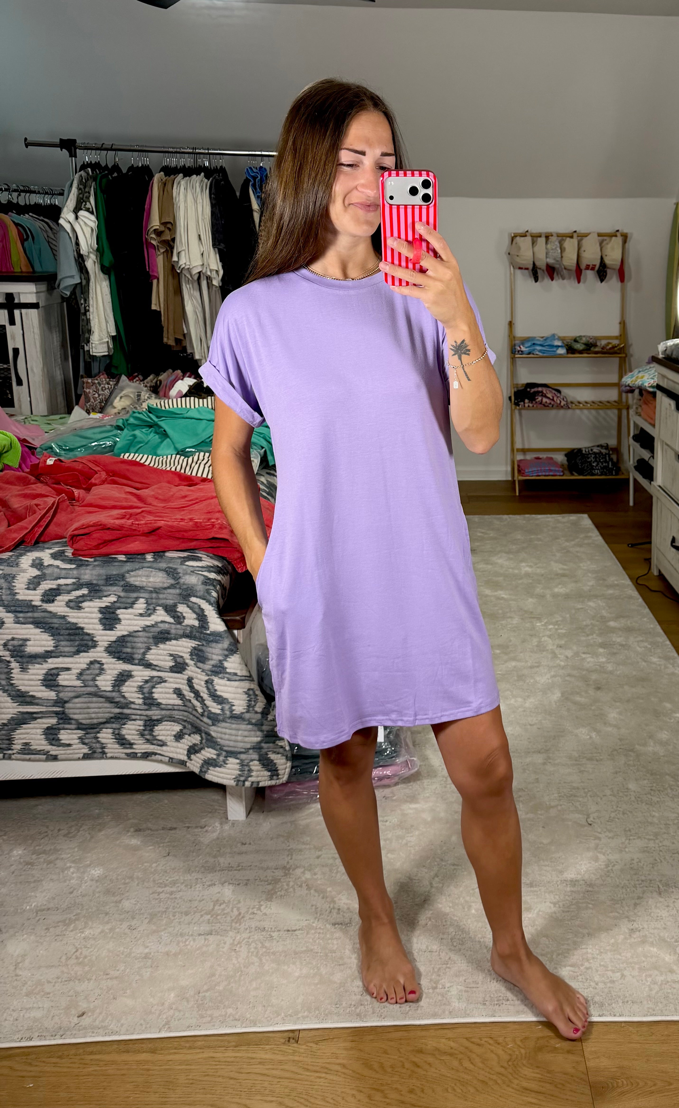 Suhkasana Relaxed Fit T-Shirt Dress