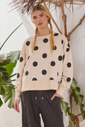 Jade By Jane Polka Dot Sweatshirt