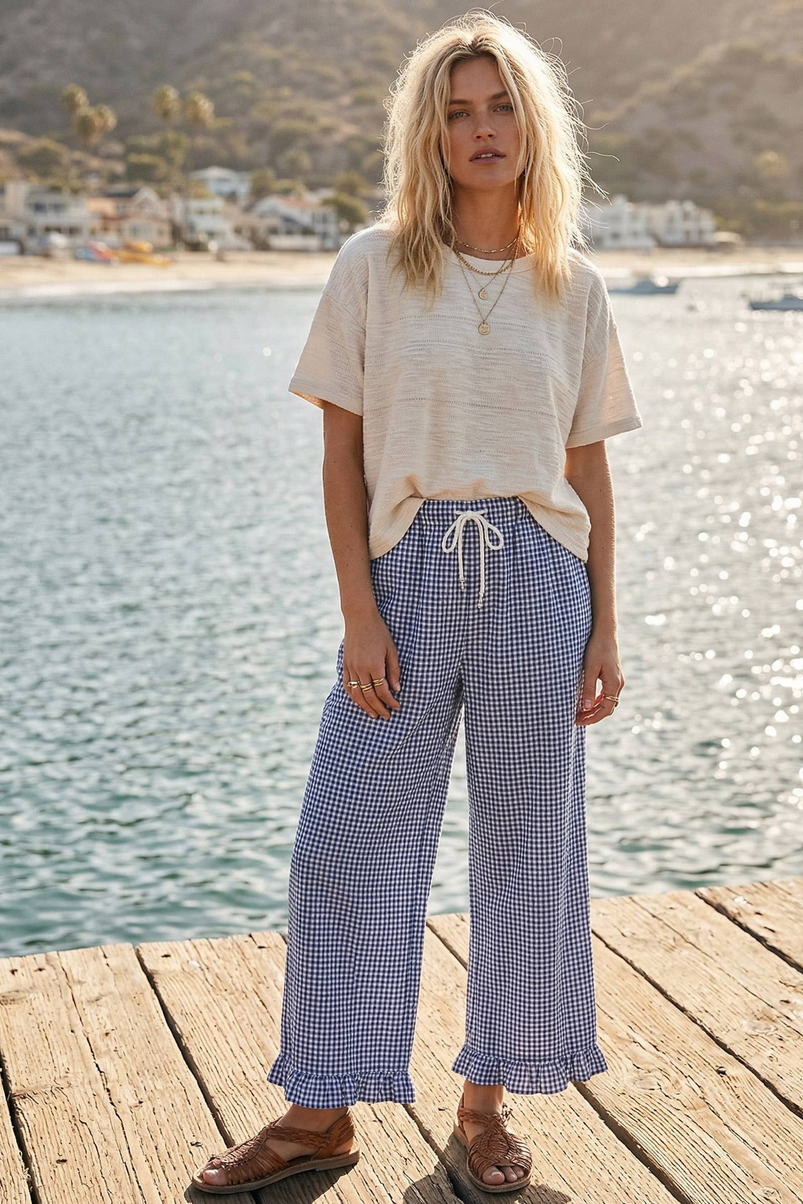 Sewn & Seen Gingham Pants