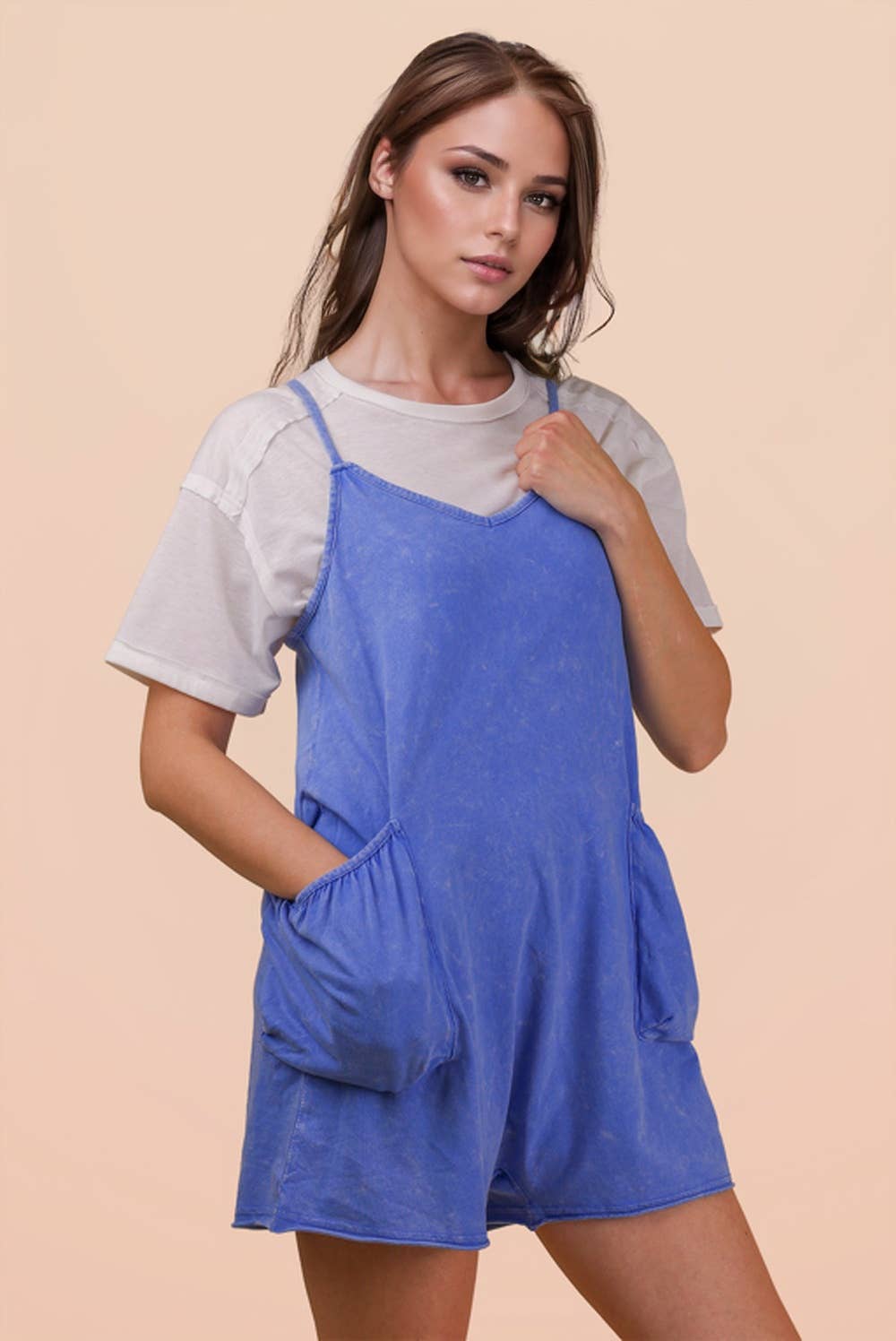 Very J Mineral Washed Romper