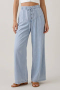 Doe & Rae Chambray Wide Leg Pants