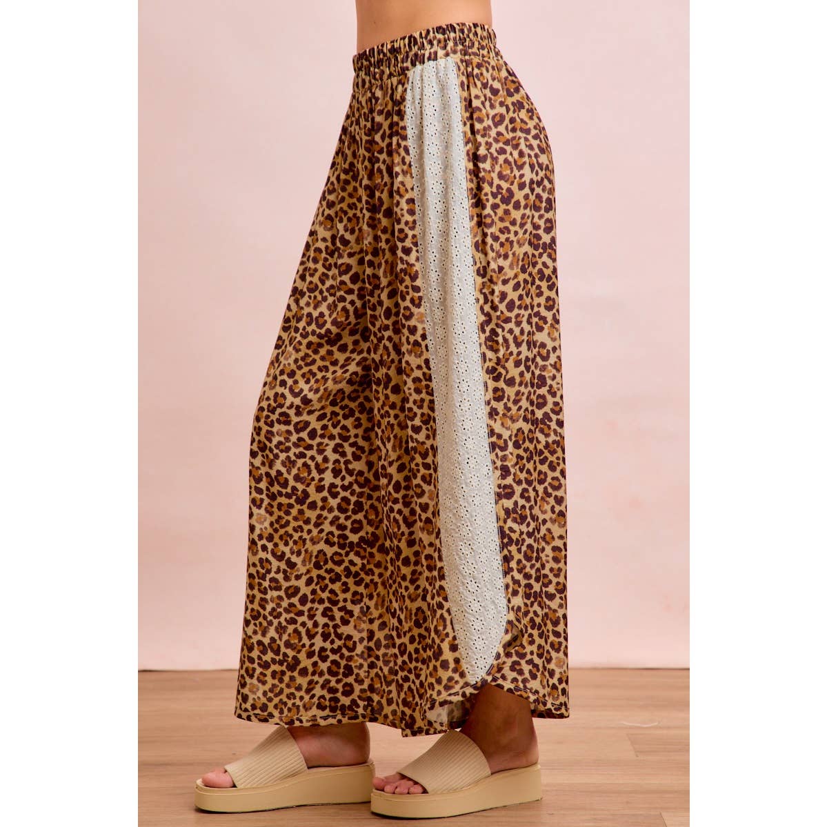 Bibi Leopard Eyelet Pants