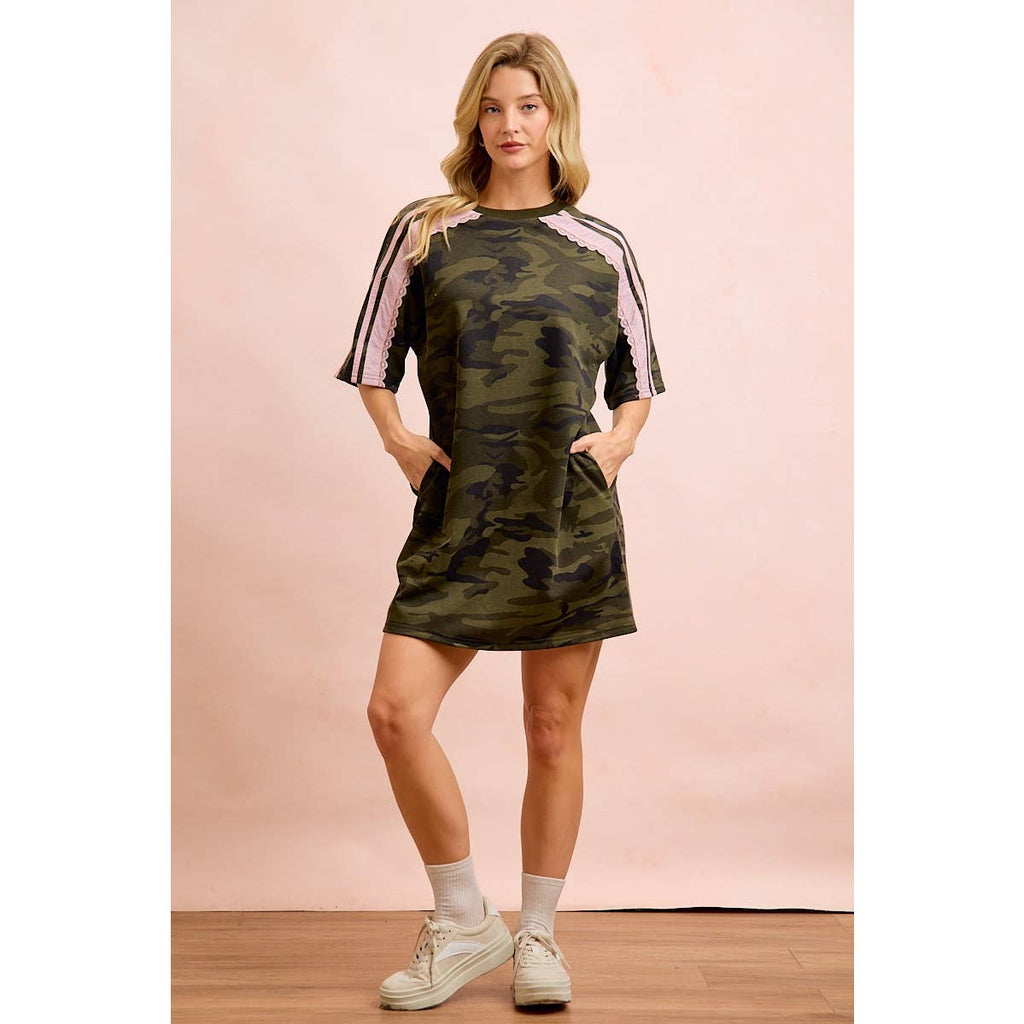 Bibi Camo Lace Dress