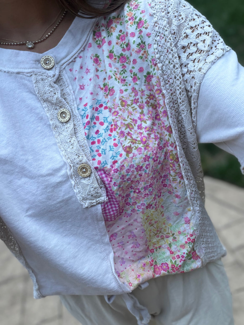 J.Her Crochet Floral Top