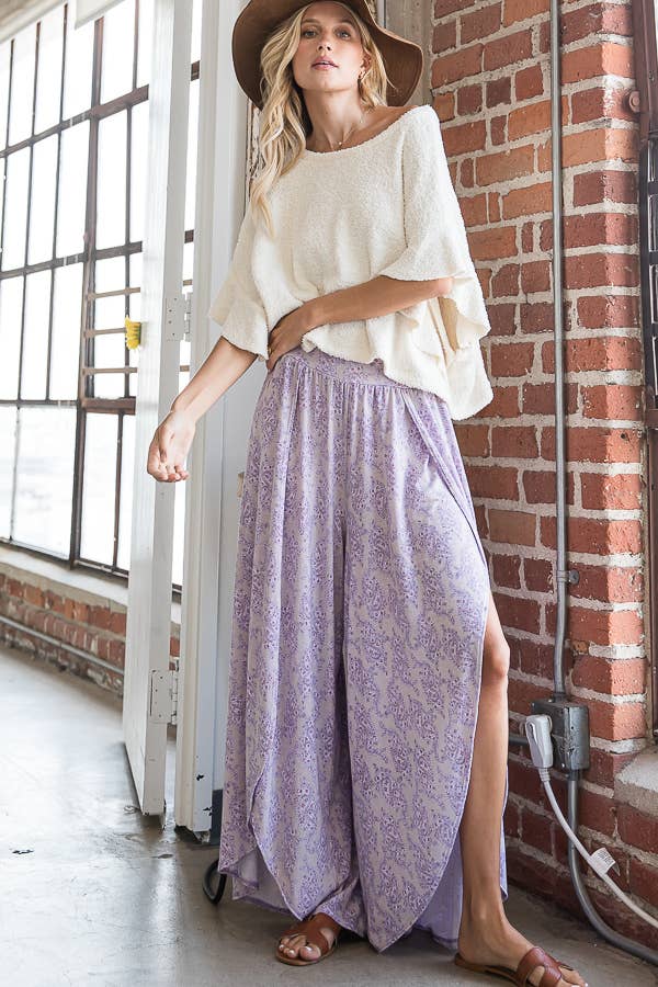 Bucketlist Floral Lavender Pants