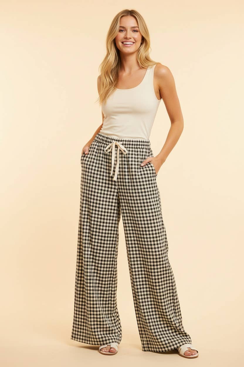 Heimish Gingham Wide Pants