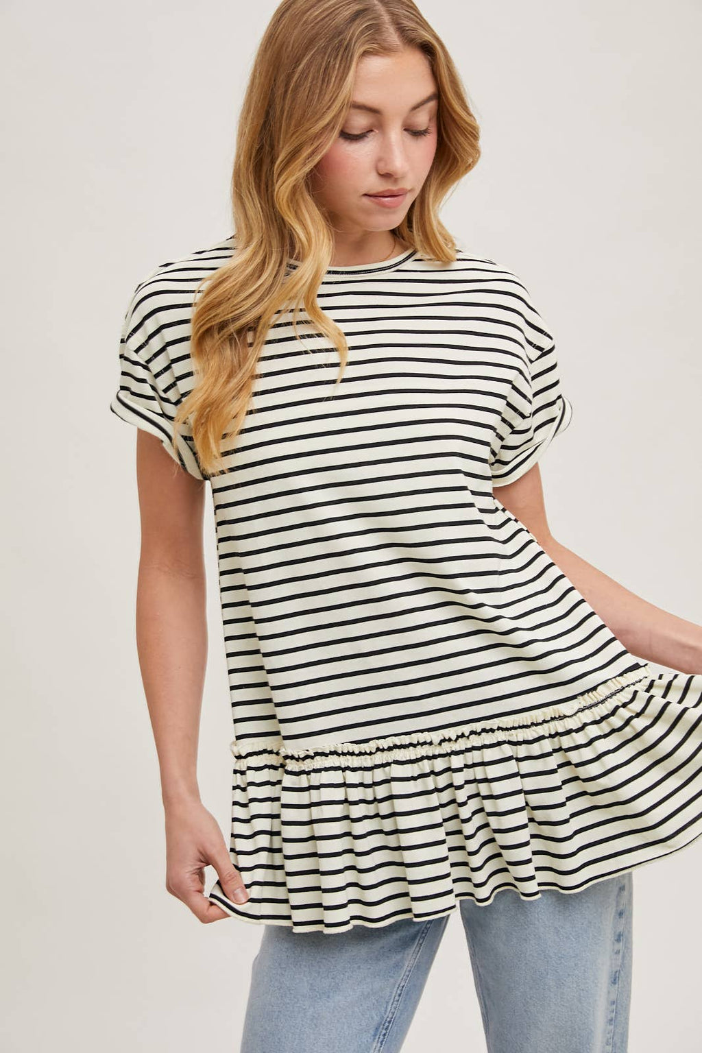 Bluivy Striped Tunic Top