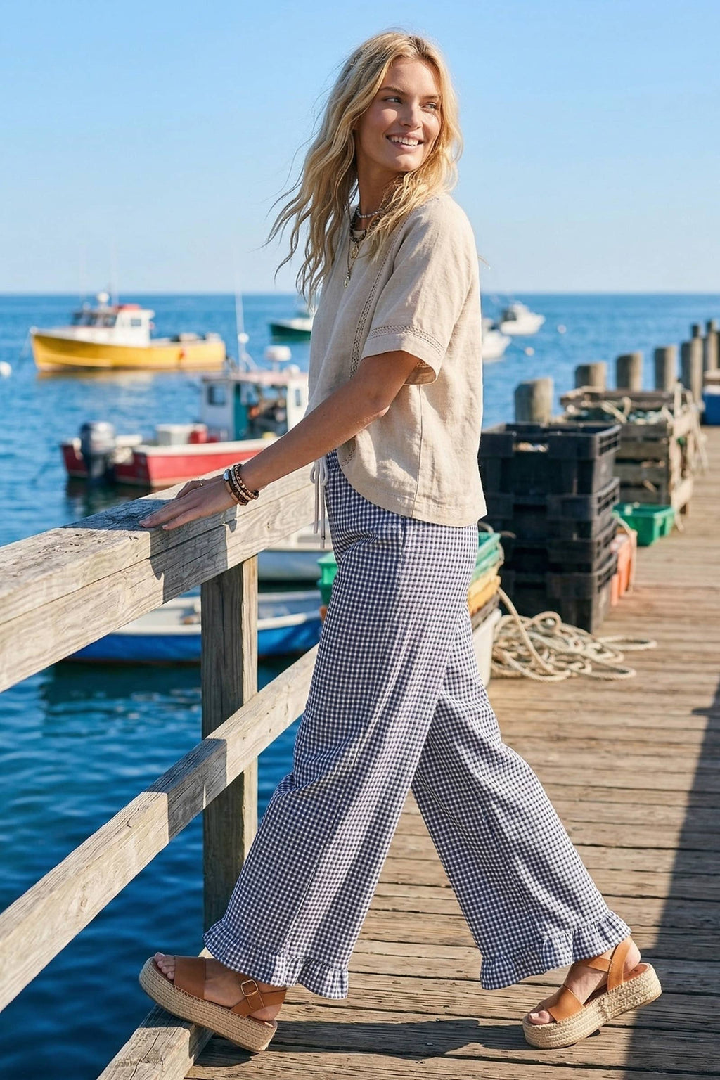 Sewn & Seen Gingham Pants
