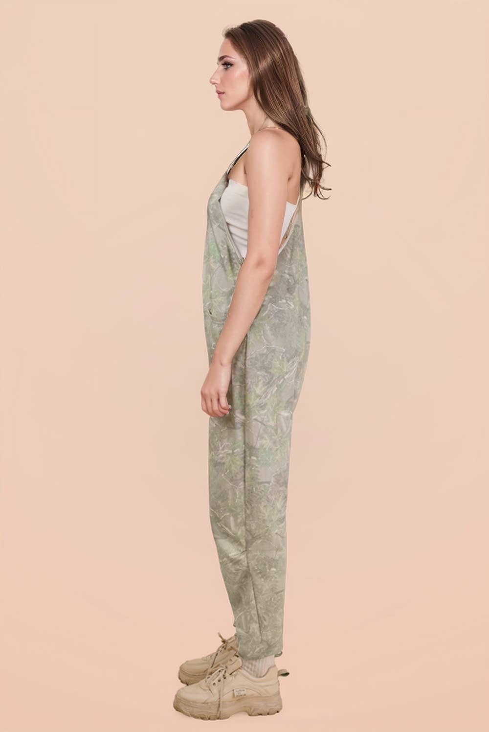 Very J Camo Jumpsuit