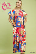 Umgee Patchwork Floral Maxi Dress