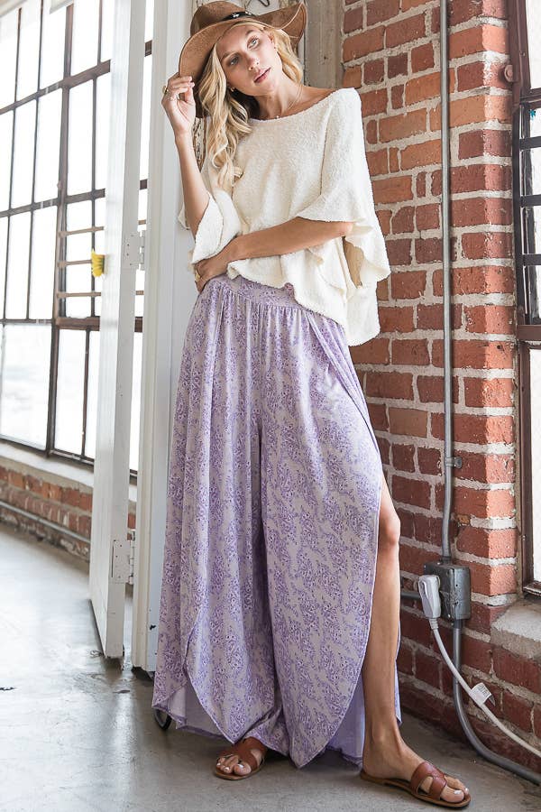 Bucketlist Floral Lavender Pants