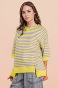 VERY J Oversized Stripe Top