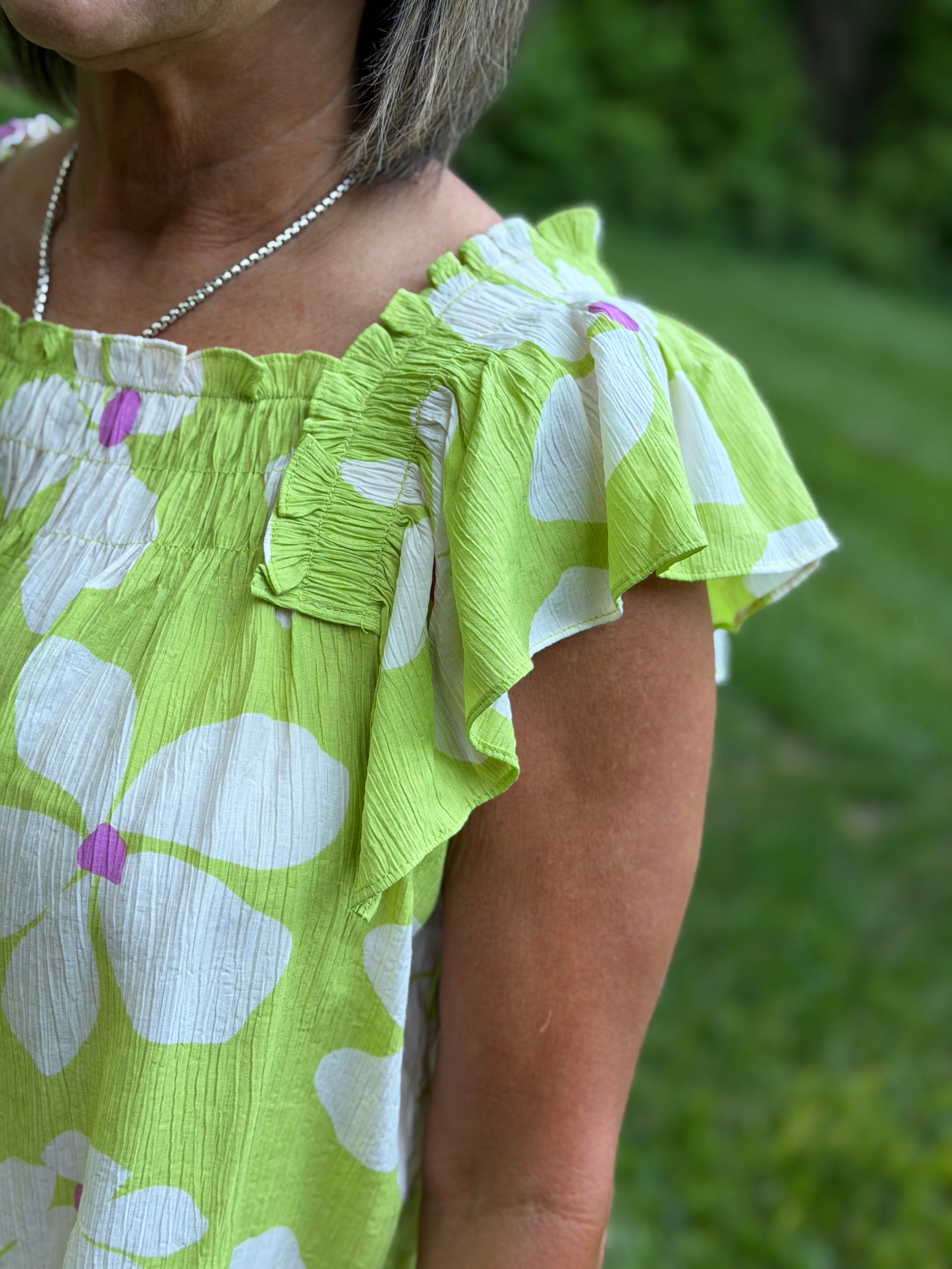 Easel Lime Flower Swing Top