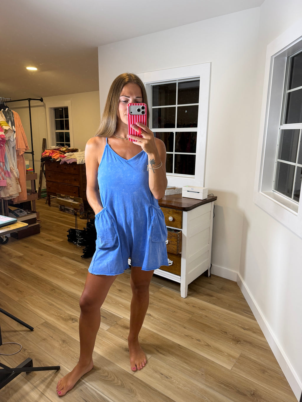Very J Mineral Washed Romper