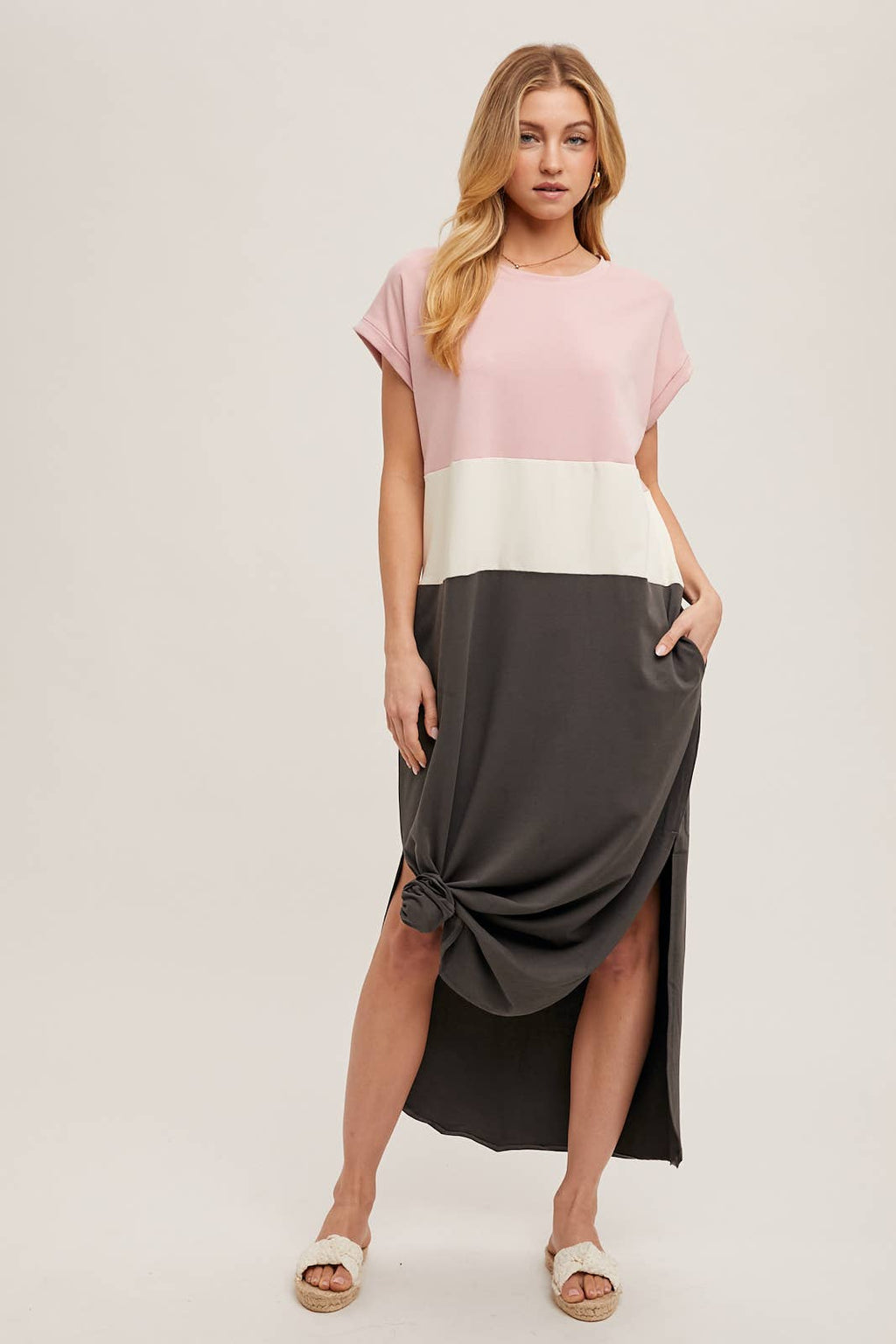 Bluivy Color Block Maxi Dress