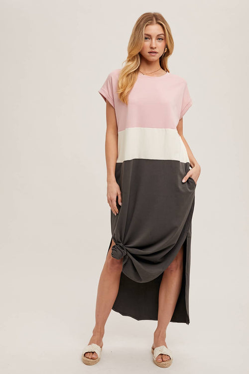 Bluivy Color Block Maxi Dress
