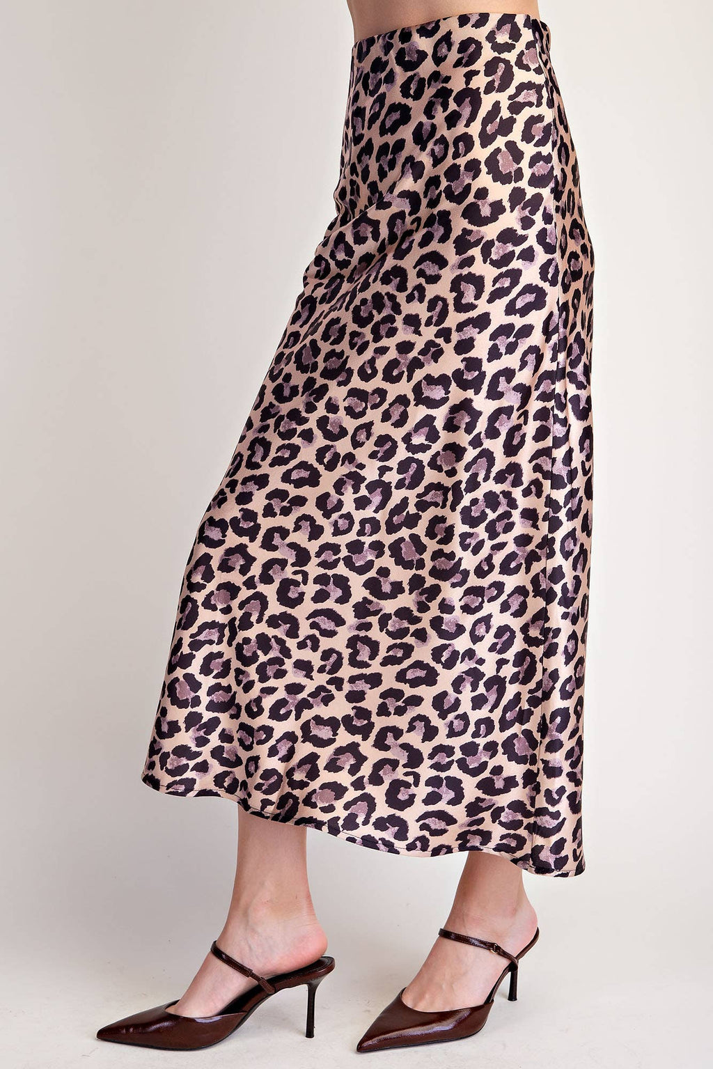 Glam Animal Print Midi Skirt