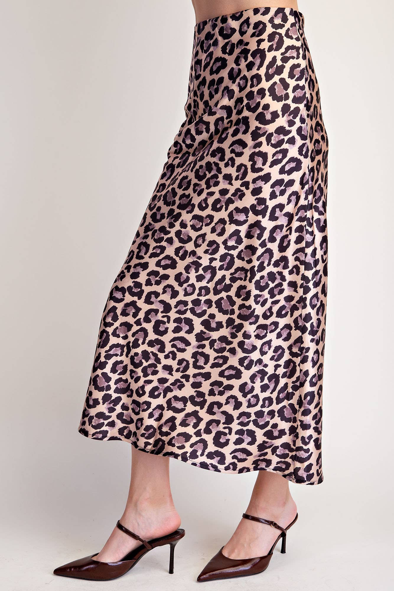 Glam Animal Print Midi Skirt
