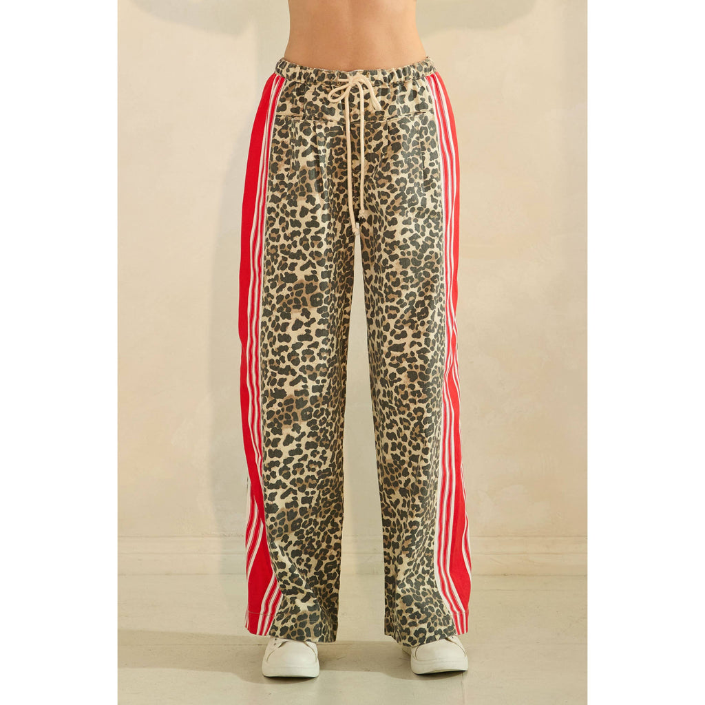 Veveret Leopard Striped Pants
