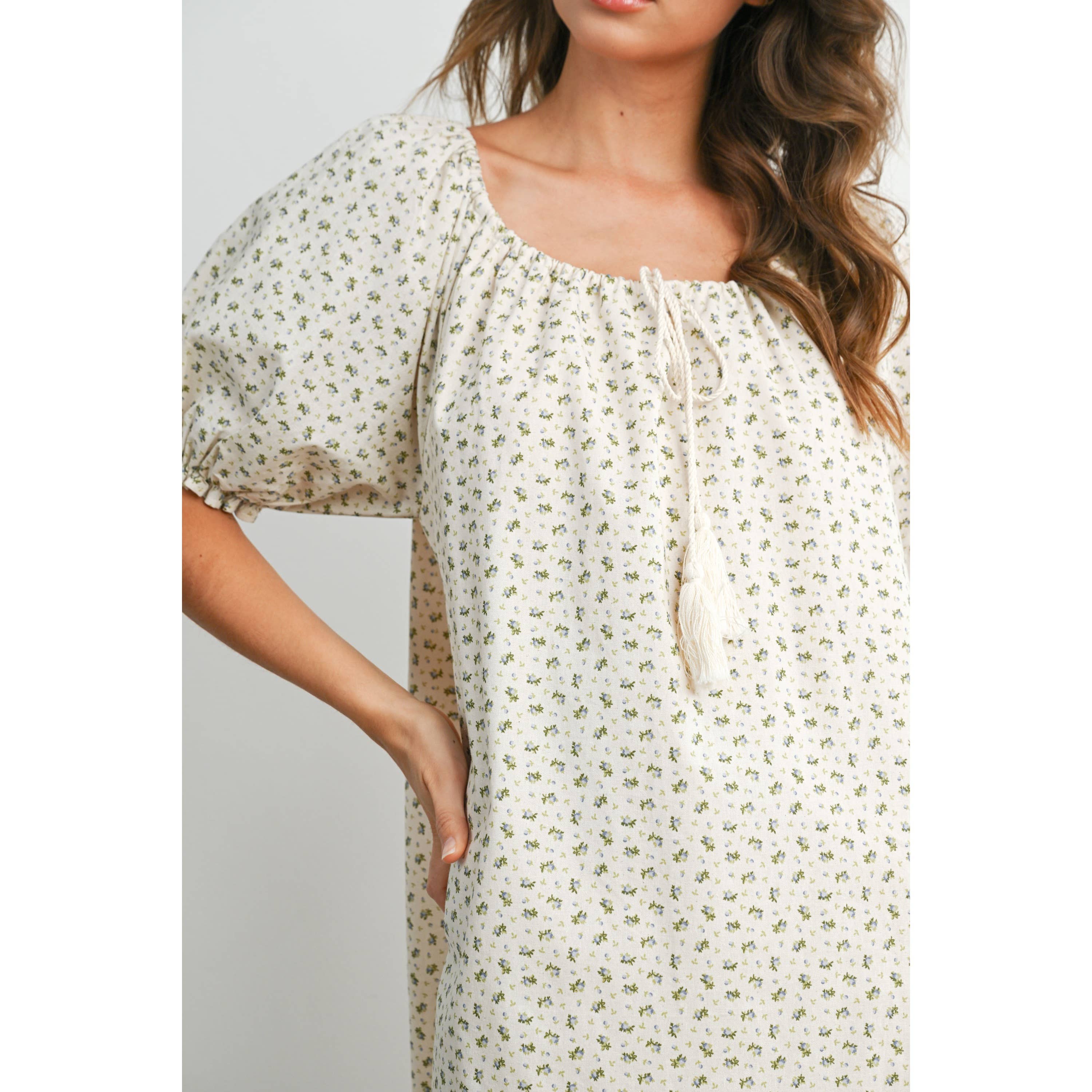 Buttermelon Ruffled Hem Mini Dress