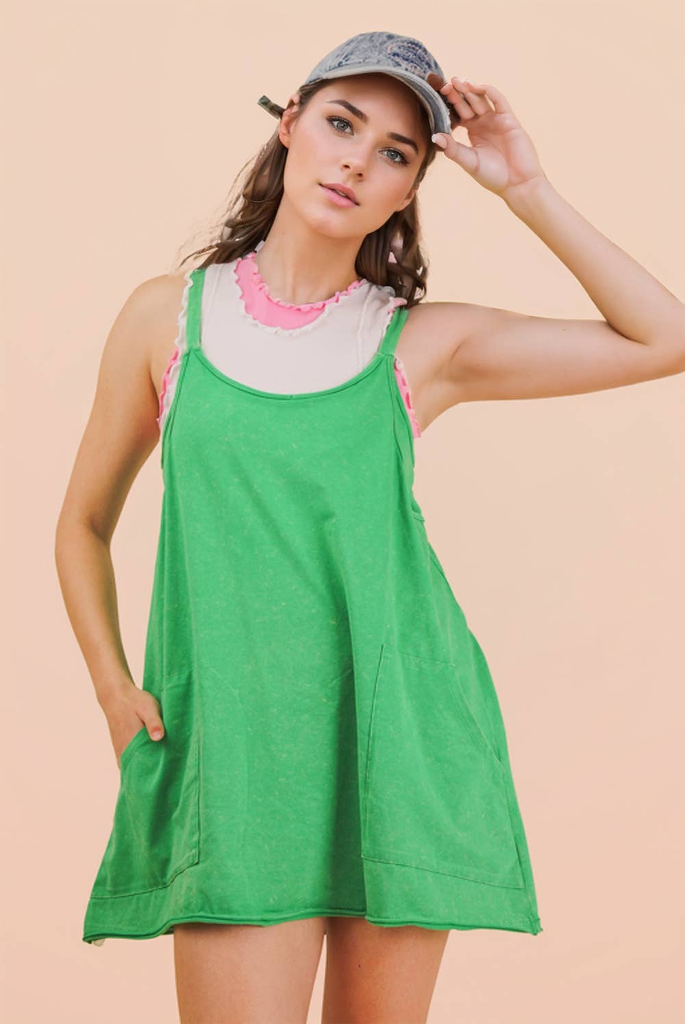 VERY J Mineral Washed Sporty Dress