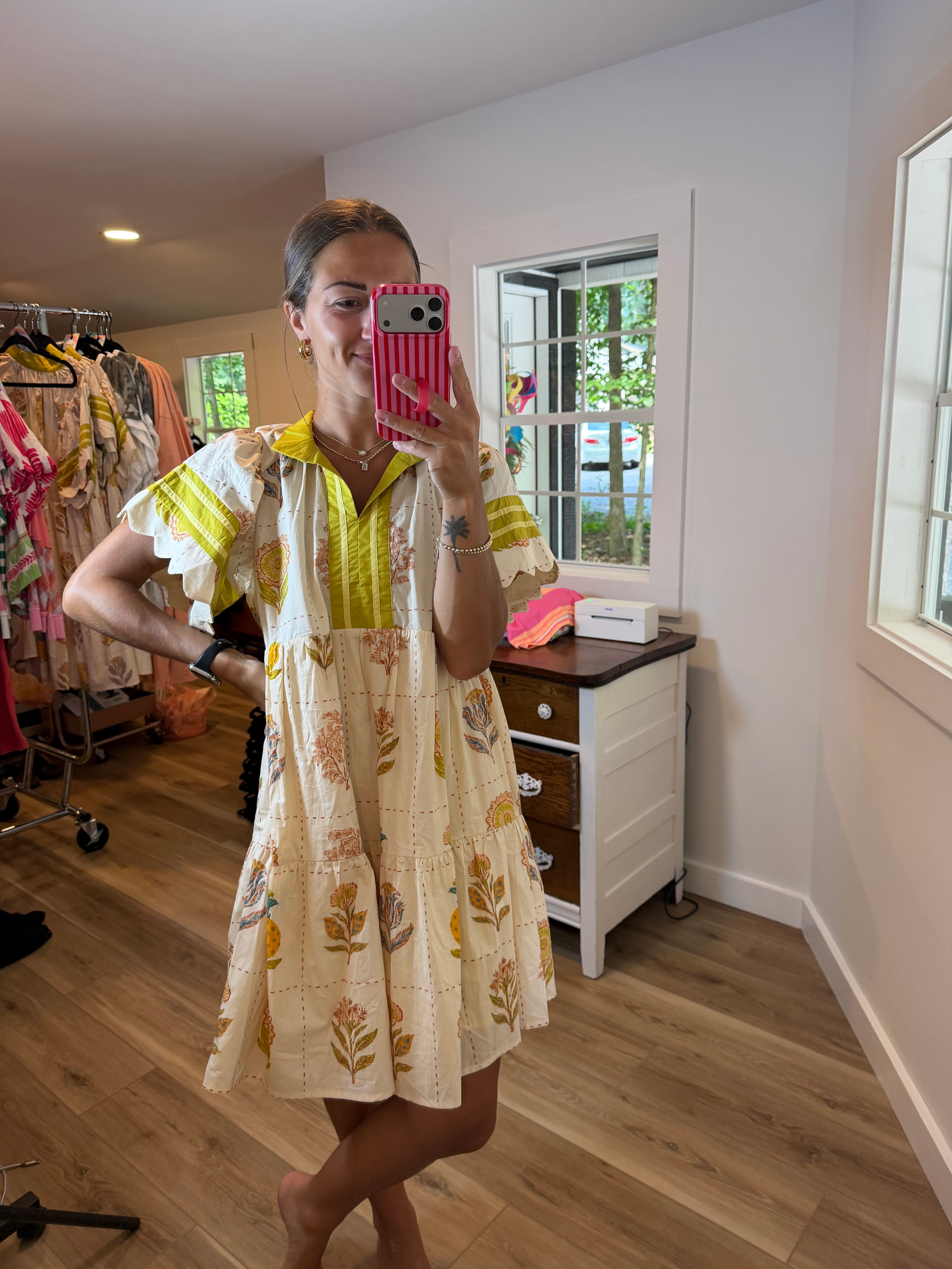 Umgee Pineapple Scallop Mini Dress – Nona Lane Boutique
