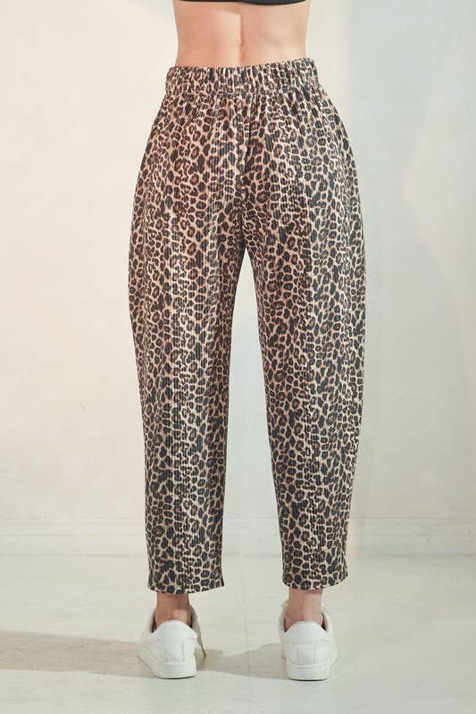 PLUS HEIMISH RIB ANIMAL CASUAL PANTS