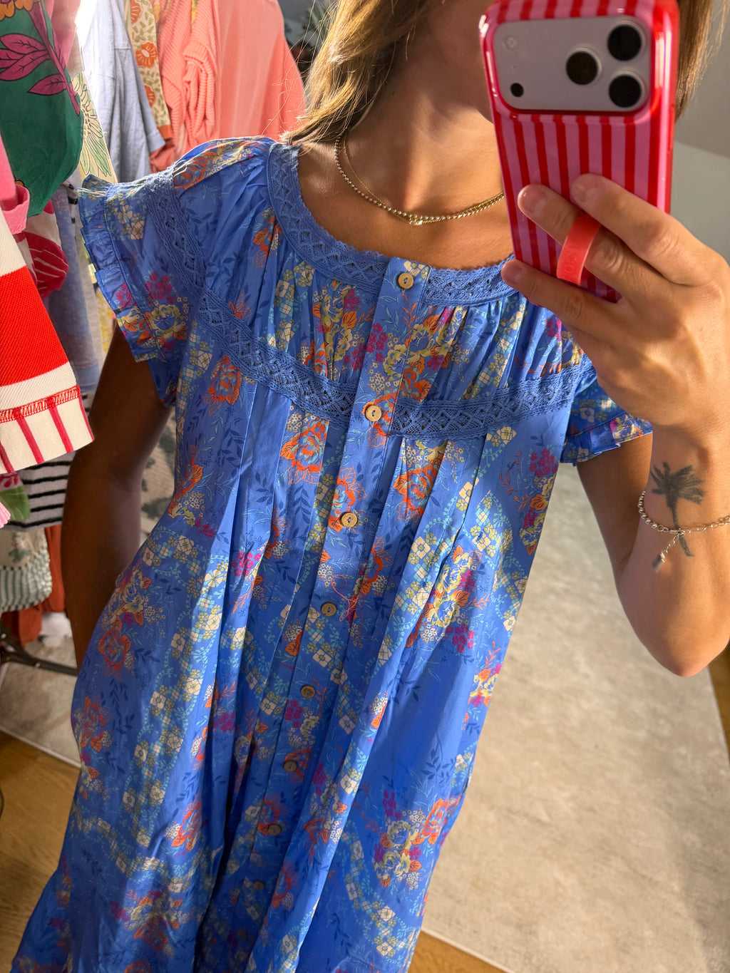 Easel Floral Printed Midi Dress