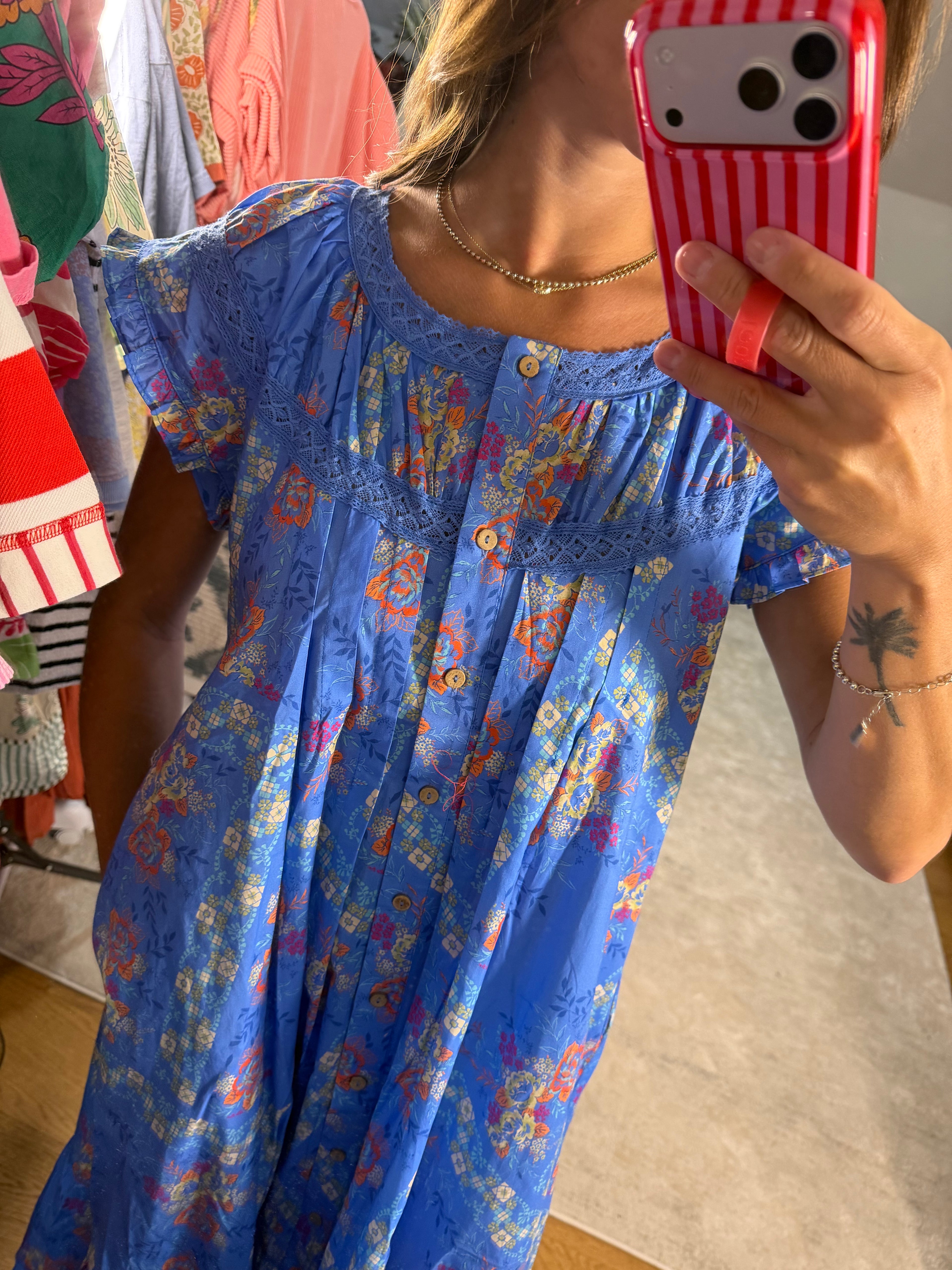 Easel Floral Printed Midi Dress